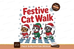 Festive cats walking holiday parade image Product Image 1
