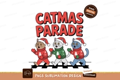 Format: Title: Cats Christmas Sweaters Hats Parade Product Image 1