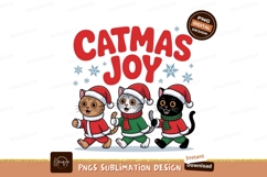 Festive felines walking together cats christmas Product Image 1
