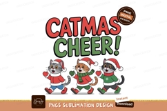 Festive felines walking together cats christmas Product Image 1