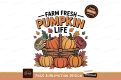 Orange pumpkins autumn harvest basket fall Product Image 1