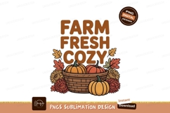 Autumn harvest basket with pumpkins and flowers image Product Image 1