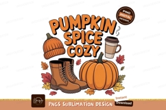Orange pumpkin spice cozy autumn elements fall Product Image 1