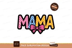 Colorful Mama Word Design Sublimation Png Product Image 1