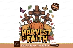 Wooden crosses pumpkins butterflies autumn leaves butterfly Product Image 1