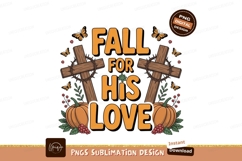 Fall for his love religious cross pumpkin Product Image 1