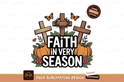 Faith In Every Season Crosses Butterflies Pumpkins Product Image 1
