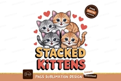 Four cute kittens hearts animal adorable Product Image 1