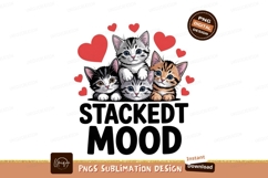 Four cute kittens with hearts cats playful Product Image 1