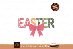 Happy Easter Decorative Text Sublimation Png Product Image 1