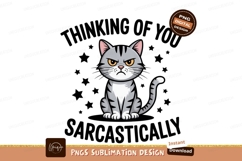 Grumpy tabby cat illustration animal Product Image 1
