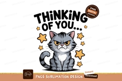 Grumpy cat surrounded by stars feline animal Product Image 1