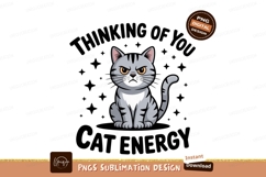 Grumpy tabby cat cartoon animal Product Image 1