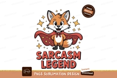 Cute fox superhero with red cape and stars image Product Image 1