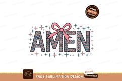 Decorative Amen Word Art Sublimation Png Product Image 1