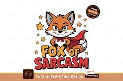 Orange fox wearing red cape and scarf image Product Image 1