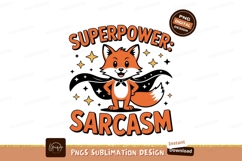 Orange fox superpower sarcasm stars Product Image 1