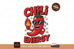 Red chili pepper with sunglasses holding fire image Product Image 1