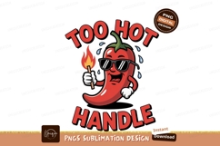 Red chili pepper with sunglasses holding a lit match Product Image 1