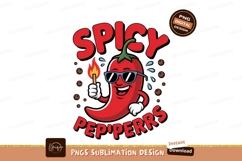 Red chili pepper with sunglasses and match image Product Image 1
