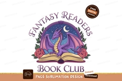 Fantasy Readers Book Club Purple Dragon Design Product Image 1