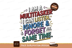 Multitasking Funny Colorful Text Sublimation Png Product Image 1