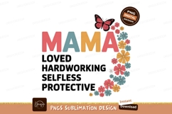 Mama Illustration With Butterfly And Flowers Product Image 1