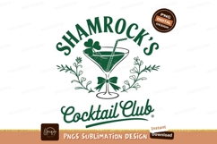 Shamrock Cocktail Club Sublimation Green Design Product Image 1