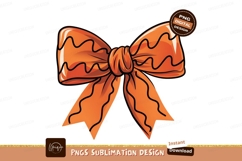Orange Bow Cartoon Style Sublimation Png Product Image 1