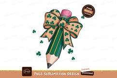 St Patricks Day Pencil With Bow Product Image 1