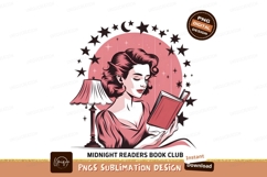 Woman Reading Book Midnight Readers Club Product Image 1