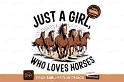 Just A Girl Loves Horses Artwork Product Image 1