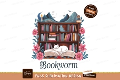 Cozy Book Nook With Cat Illustration Product Image 1