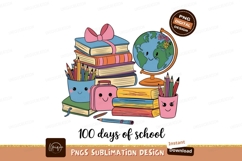 Hundred Days Of School Cartoon Illustration Product Image 1