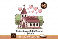 Church Love Hearts Christian Sublimation Design Product Image 1