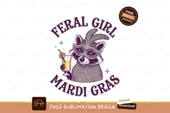 Raccoon Mardi Gras Feral Girl Celebration Product Image 1