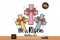 Leopard Bows On Pastel Easter Crosses Product Image 1