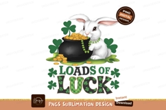 Bunny With Shamrock Pot Of Gold Product Image 1