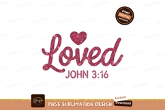 Sparkling Loved John 3 16 Art Product Image 1