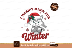 Grumpy Raccoon Winter Santa Hat Design Product Image 1