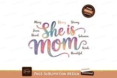She Is Mom Unique Text Art Product Image 1