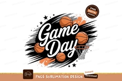 Game Day Basketball Design Sublimation Png Product Image 1
