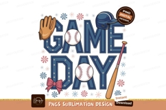 Cute Baseball Game Day Sublimation Png Product Image 1