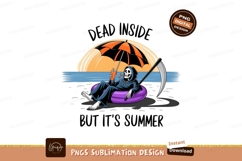 Summer Grim Reaper Chilling Beach Illustration Product Image 1