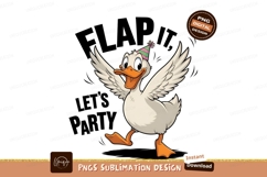 Cartoon Duck Party Animal Sublimation Png Product Image 1