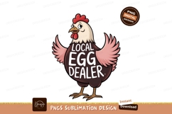 Cartoon Chicken Local Egg Dealer Design Product Image 1