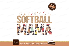 Softball Mama Design For Sublimation Png Product Image 1