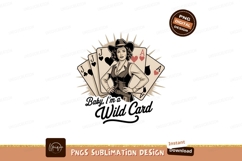 Cowgirl With Poker Hand Sublimation Png Product Image 1
