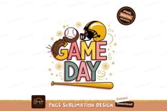 Baseball Game Day Sublimation Png Design Product Image 1