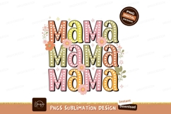 Retro Mama Design Floral Sublimation Png Product Image 1